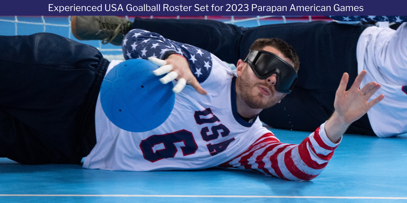 Calahan Young makes a stop with his right hand during the 2019 Parapan American Games