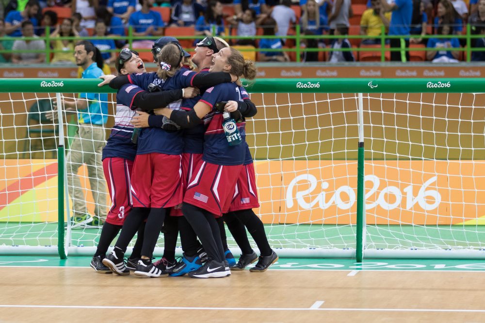 Rio 16 U S Women S Goalball Defeats Brazil To Win Bronze In Rio United States Association Of Blind Athletes
